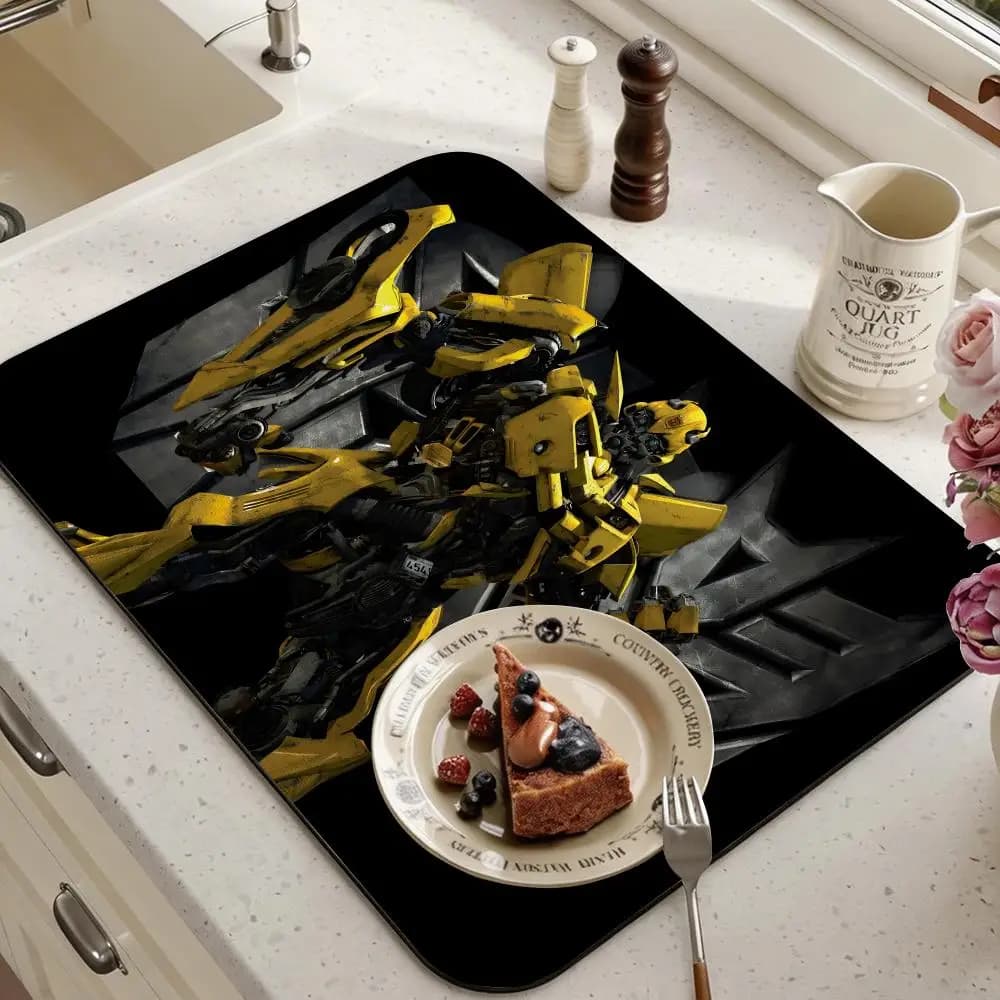 Tappetino da Pavimento Cartoon T-Transformers One in Diatomite Ecologico Antibatterico e Antiodore per Cucina e Bagno