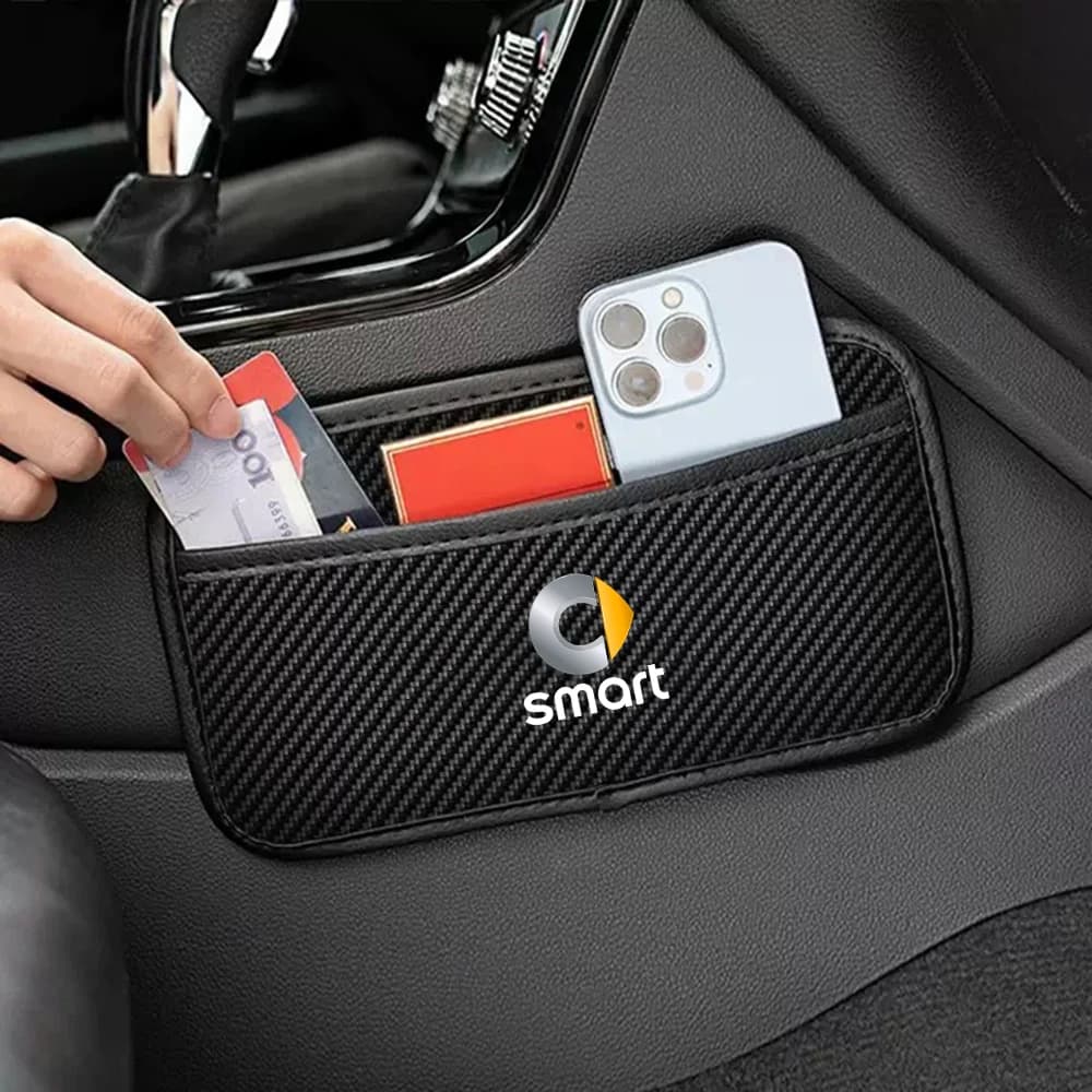 Car Seat Organizer Mesh Bag Phone Holder Pocket Paste Net Pocket Stowing Tidying for Smart Eq Fortwo Forfour 453 451 452 450 454