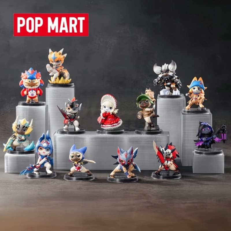 Hot Selling Genuine Stock Popmart Monster Hunter Alu Cat Series Co Branded Figurine Surprise Blind Box Toy Ornament Cute Gifts