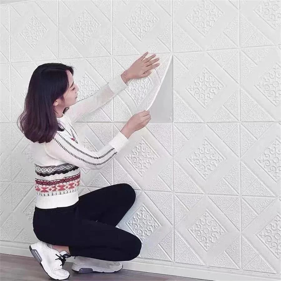20 Pezzi Adesivi Murali 3D, Carta da Parati Autoadesiva Impermeabile Antistatica per Soffitto, Decorazione Classica per Camera da Letto e Soggiorno