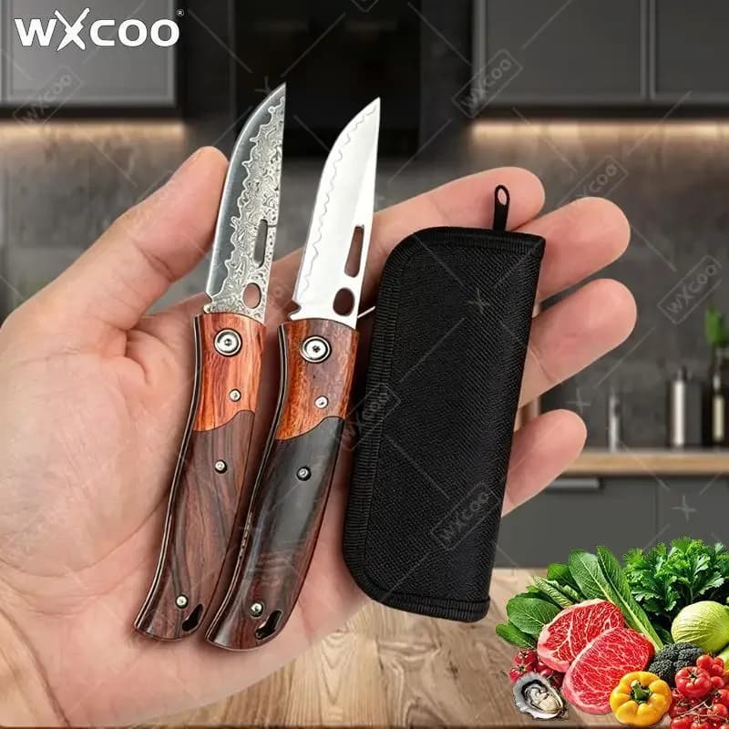 Stainless Steel Folding Knife with Non-slip Handle Multifunctional Kitchen Fruit Knife Special Fruit Peeler Kitchen Gadgets