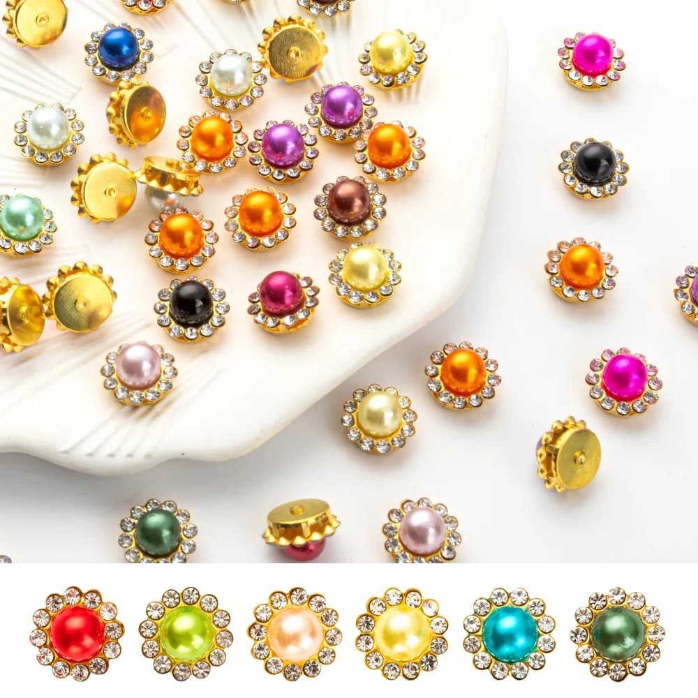 Perline di perle all'ingrosso per scarpe da indossare Bottoni Risultati per accessori per pittura artigianale fai-da-te OnHair Clips Vestito/Cappelli/Borse per bambini