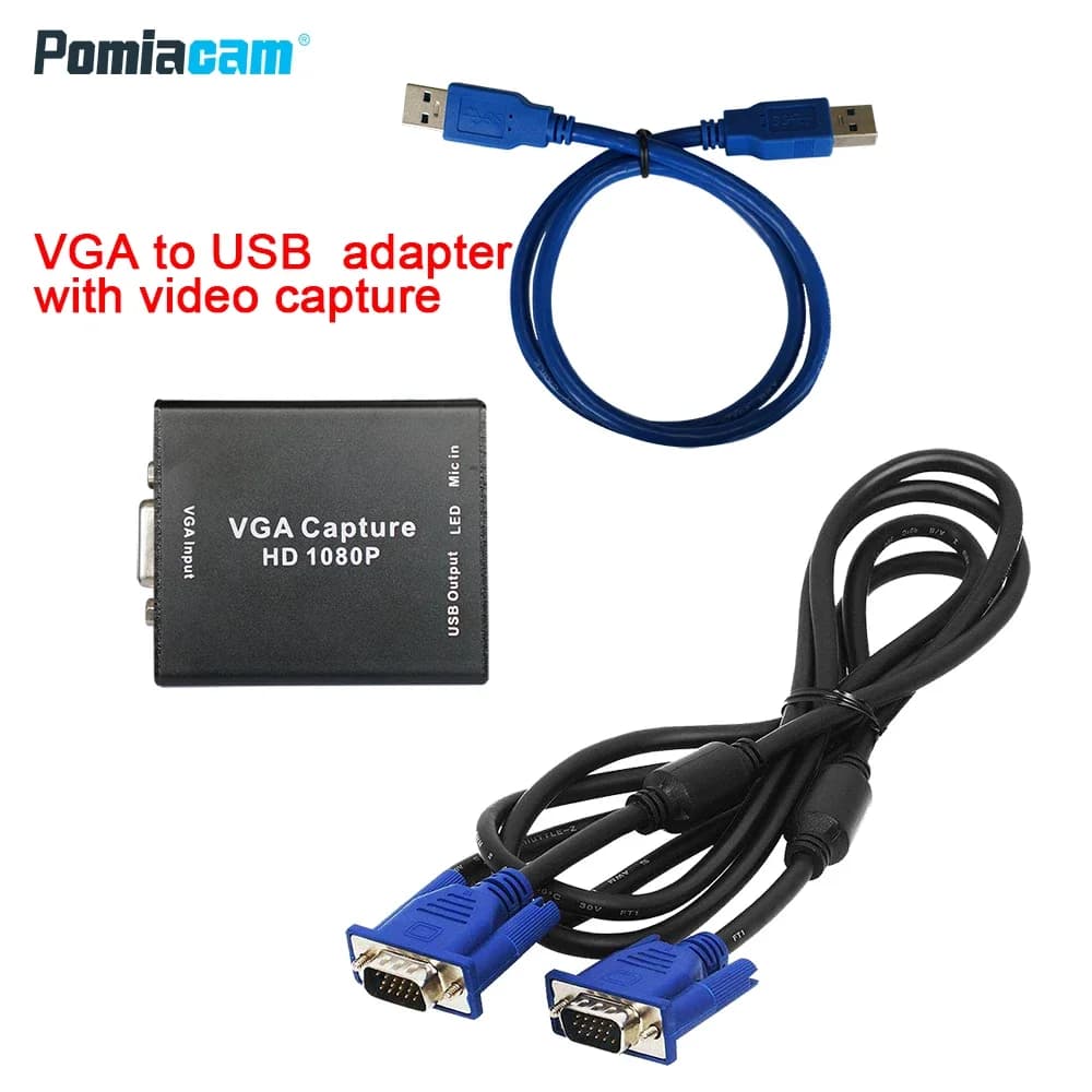 VGA a USB adattatore convertitore con audio e scheda di acquisizione video 1080p Drive-libero ad alta difinition immagine quarity