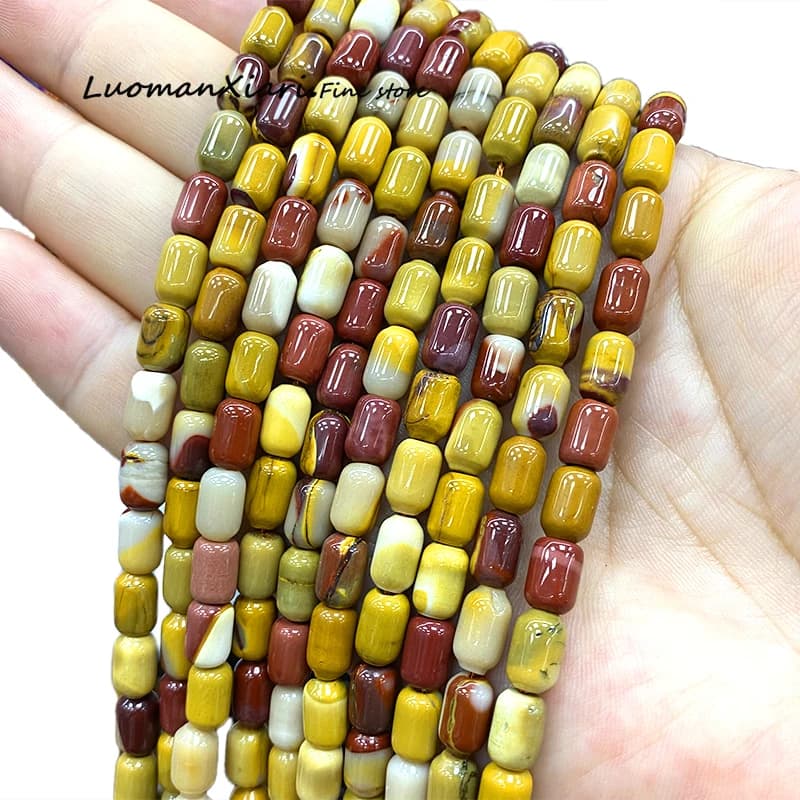 6x9MM Cilindro AA Mookaite Pietra Naturale Branelli Allentati Del Distanziatore per la Produzione di Gioielli Orecchini FAI DA TE Bracciali Pendenti E Ciondoli Accessori