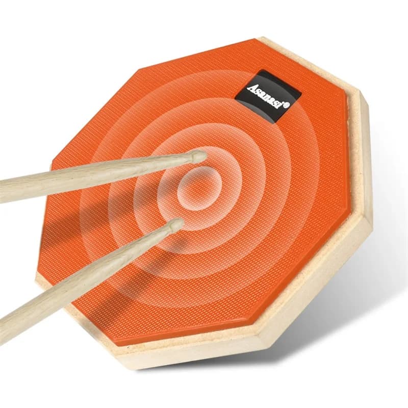Pad per pratica di batteria da 8 pollici, pad silenzioso a doppia faccia per pratica di batteria, pad per rullante con due superfici