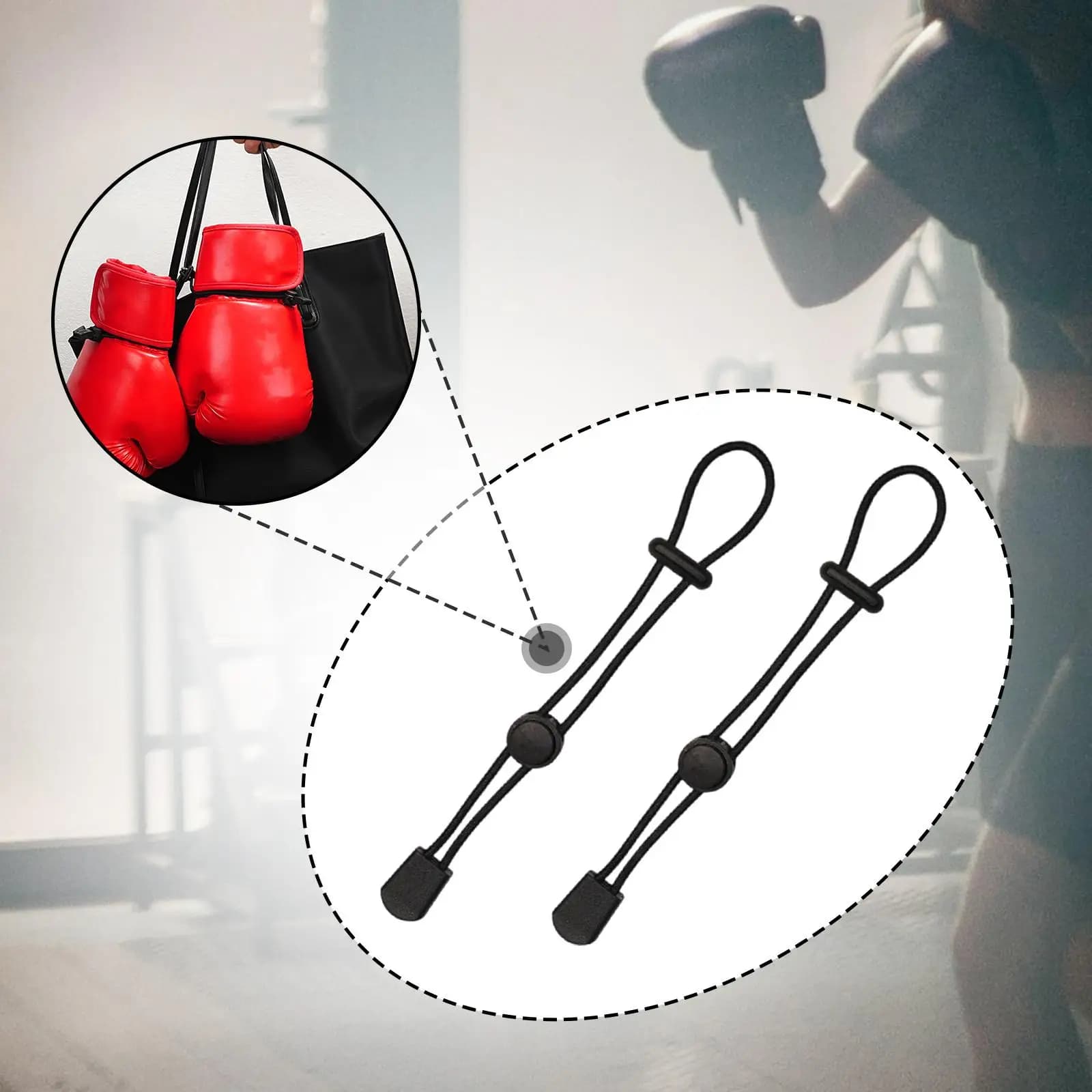 Cinghia per il trasporto di guantoni da boxe, regolabile, portaoggetti, accessorio per allenamento in palestra e viaggi