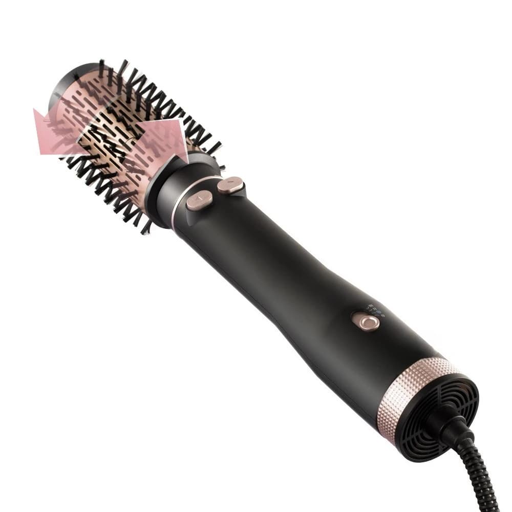 Spazzola ad Aria Calda 3-in-1 per Acconciature, Ferro Arricciacapelli Automatico, Asciugacapelli Elettrico