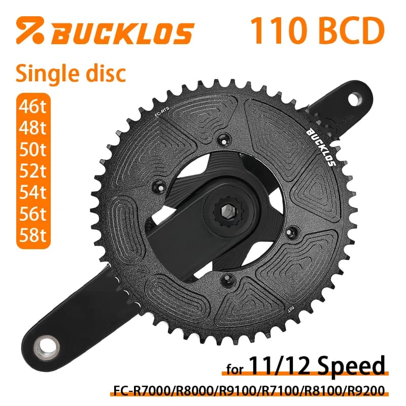 Corona BUCKLOS 110 BCD per Bici R7000 R8000 R7100 R8100 R9100 R9200 46/48/50/52/54/56/58T in Lega di Alluminio