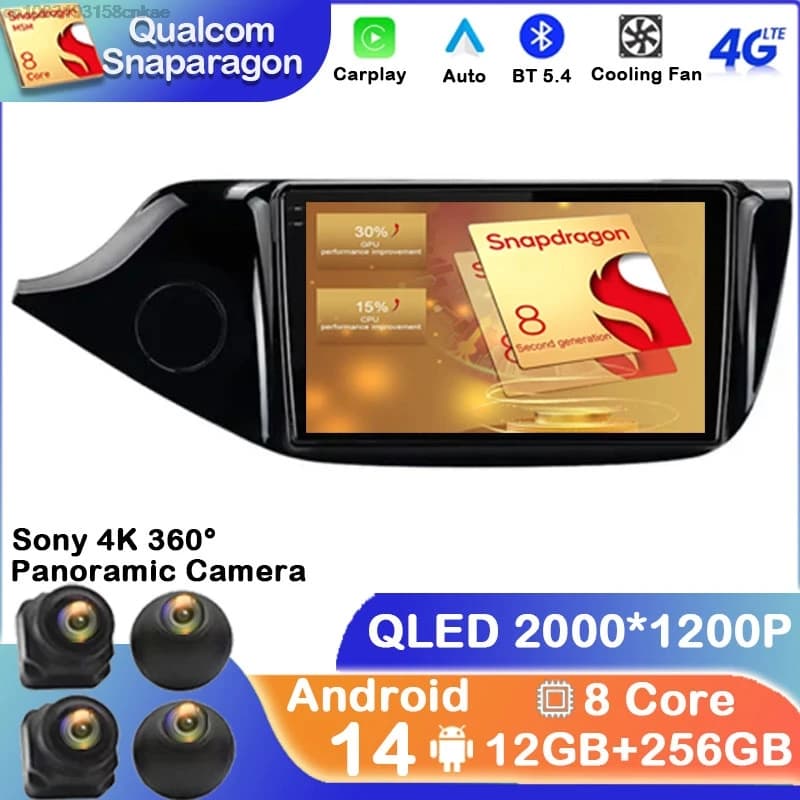 Android 14 autoradio per Kia Ceed cee'd 2 JD 2012-2018 GPS DSP navigazione multimediale Wireless Carplay Auto 5G WIFI Viedo Player