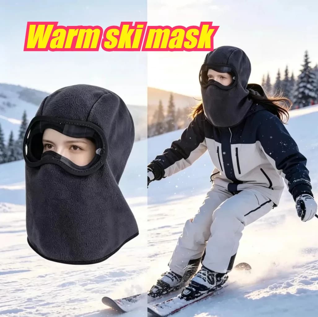 New winter ski warm mask goggles riding pullover hat cold-proof battery car helmet lining Keep Warm Accessories Snowboarding