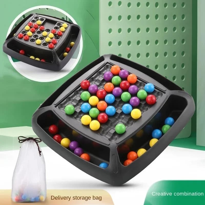 Gioco arcobaleno Interazione Puzzle Gioco di scacchi magici Palla arcobaleno Eliminazione del colore Set di giocattoli educativi abbinati per bambini adulti