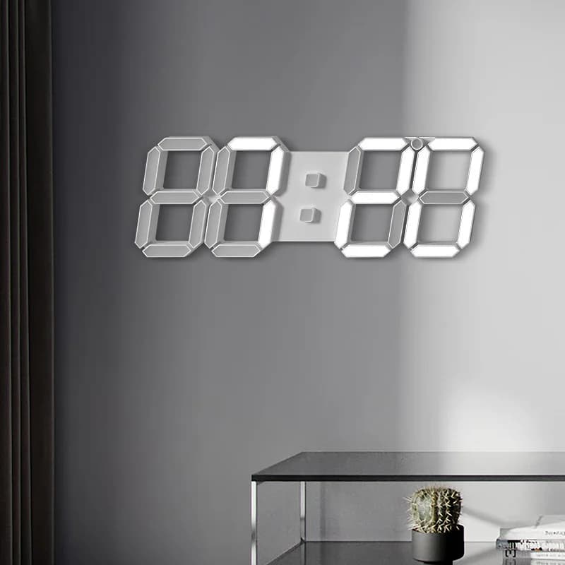 3D LED Digital Luminous Fashion Wall Clock Multifunctional Creative USB Electronic Alarm Clock Home Decoration Gift