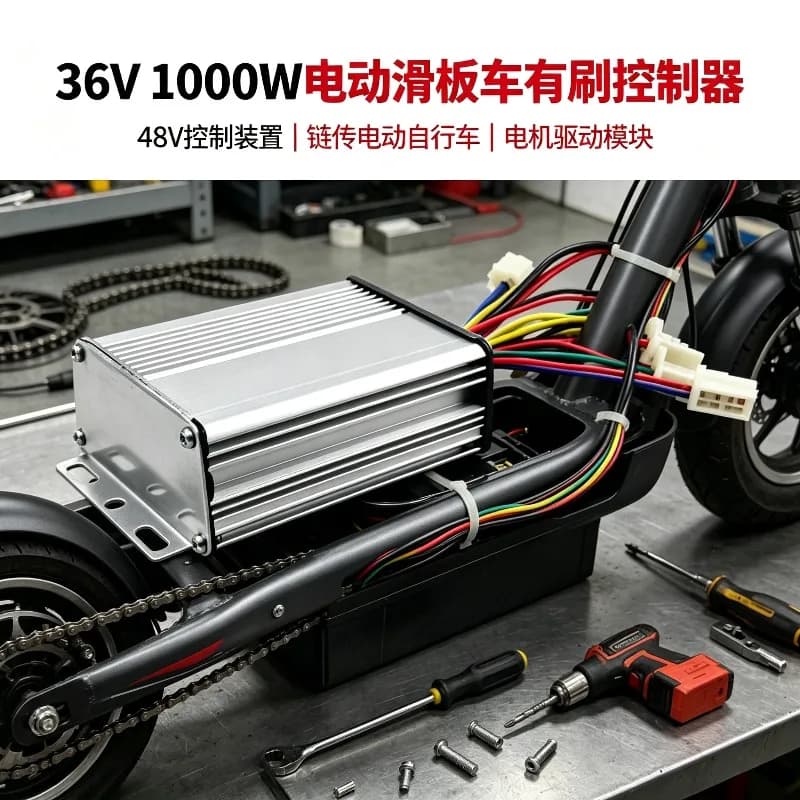 36V 1000W Brushed Controller 48V Control Unit For Chain Drive Electric Scooter E Bike Speed Regulation Replacement Spare Part