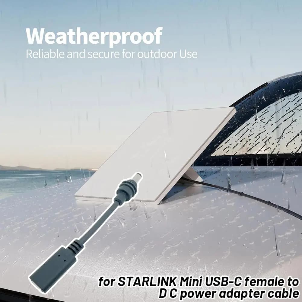 Per Starlink Mini USB C femmina a cavo adattatore di alimentazione CC convertitore impermeabile da 0,12 m