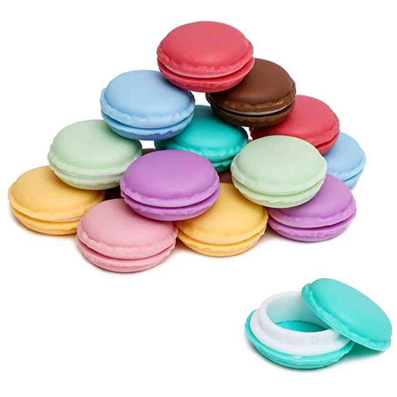 8 pz/16 pz Mini Macaron Pillola/Scatola di Gioielli Organizzatore di Immagazzinaggio Auricolare Macaron Contenitore Multiuso Caso Caramelle/Confezione Regalo Decorazione di Nozze