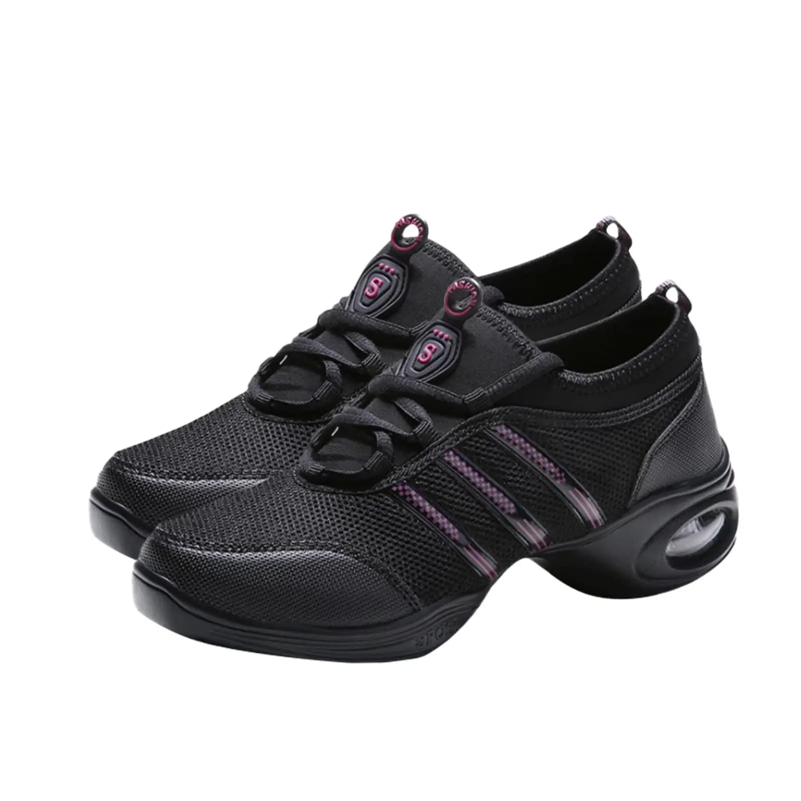 Women's Jazz Dance Shoes Breathable Lace-up Lady Comfortable Platform Sneakers for Dancing Walking Zapatos