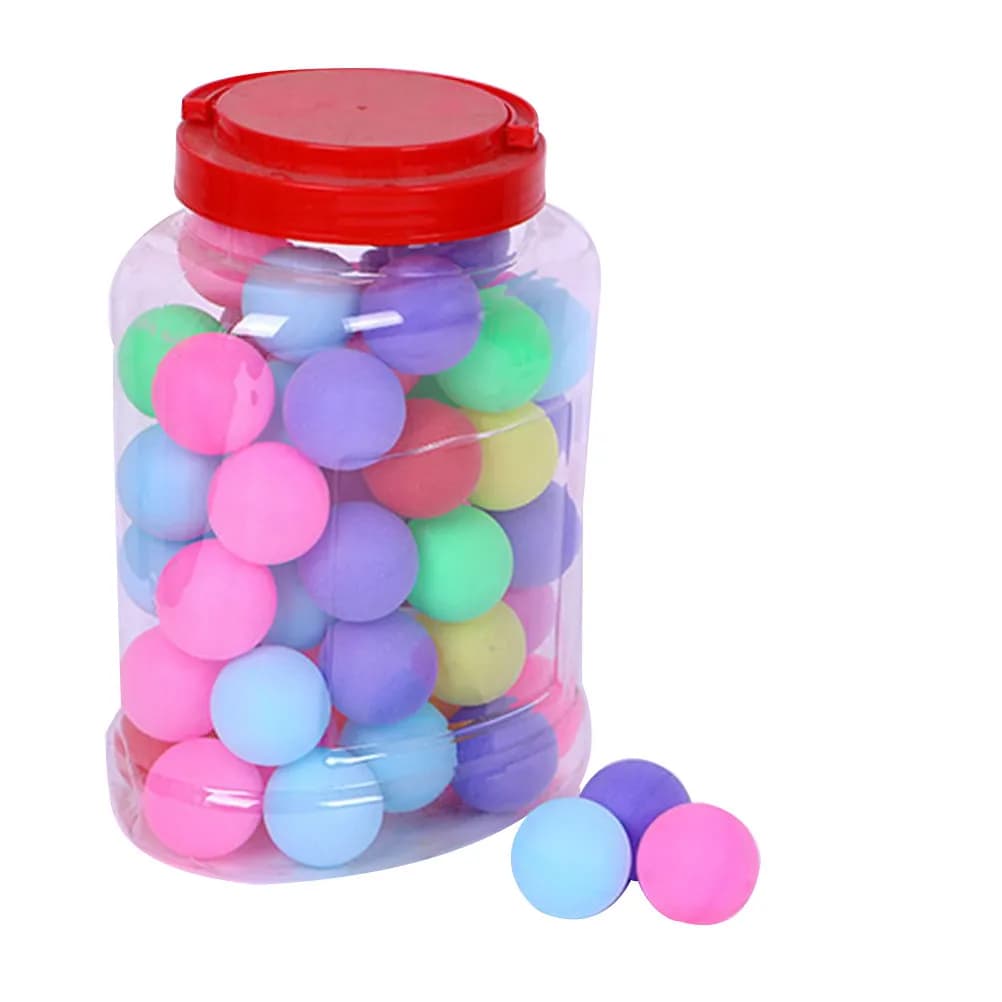 60Pcs 40Mm Colorful Pong Balls Official Size for Party Games Competitive Table Tennis Training Consistent Bounce Balls