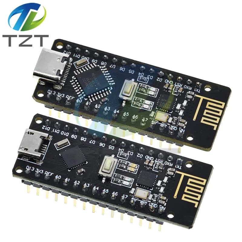 TZT 1/3PCS RF-Nano per Arduino Nano V3.0, scheda Micro USB Nano ATmega328P QFN32 5V 16M CH340, integra NRF24l01 + 2.4G wireless