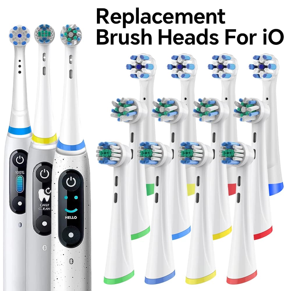 Testine di ricambio compatibili con lo spazzolino elettrico Oral B iO 2/3/4/5/6/7/7G/8/9/10, ricariche per testine spazzolino serie IO