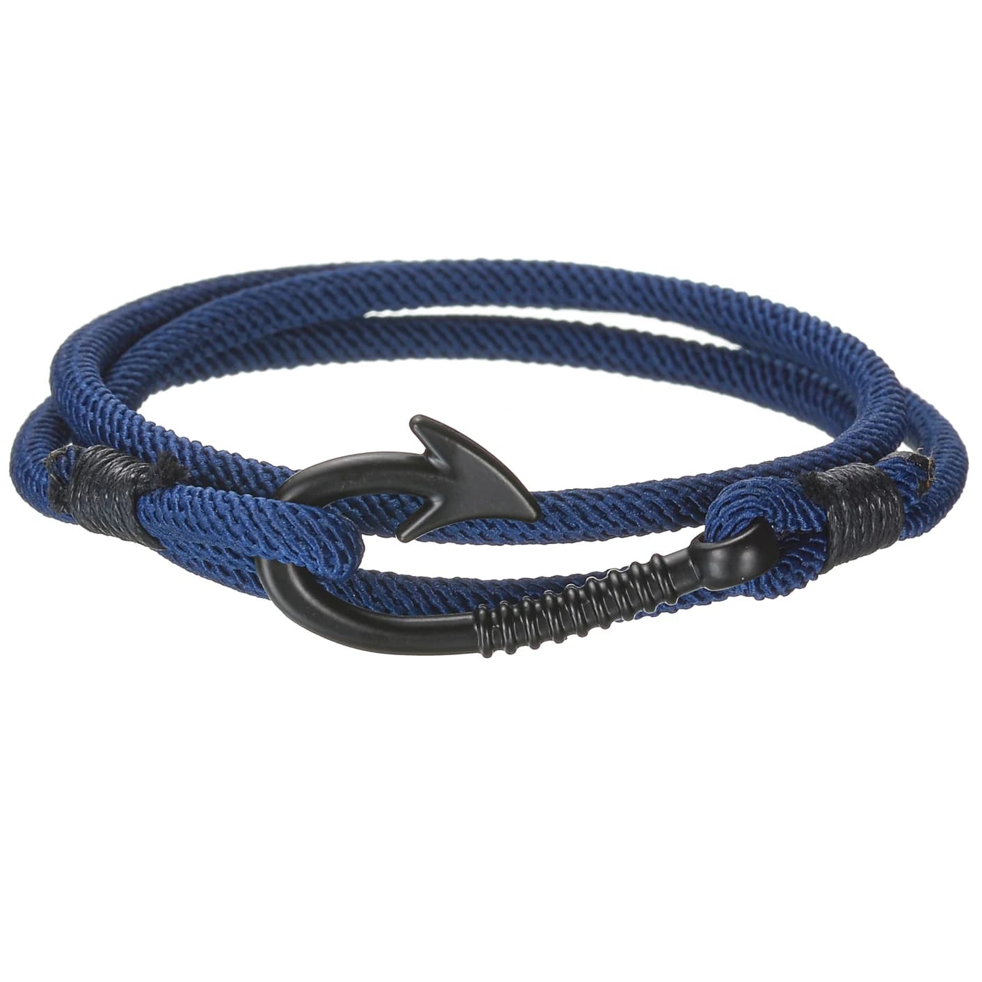 Braccialetto alla moda per uomo donna Wine Red Marine Sailor Rope bracciale con gancio di sopravvivenza nautico bracciale sportivo in acciaio inossidabile