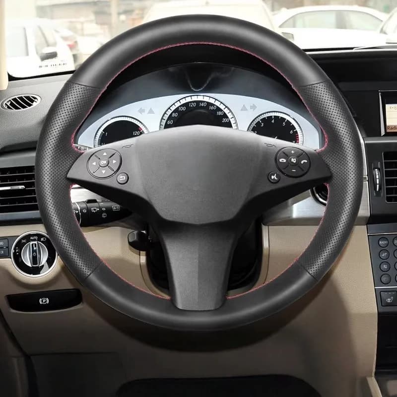 Black Artificial Leather Cover for Mercedes-Benz Class C W204 GLK X204 2008- 2012