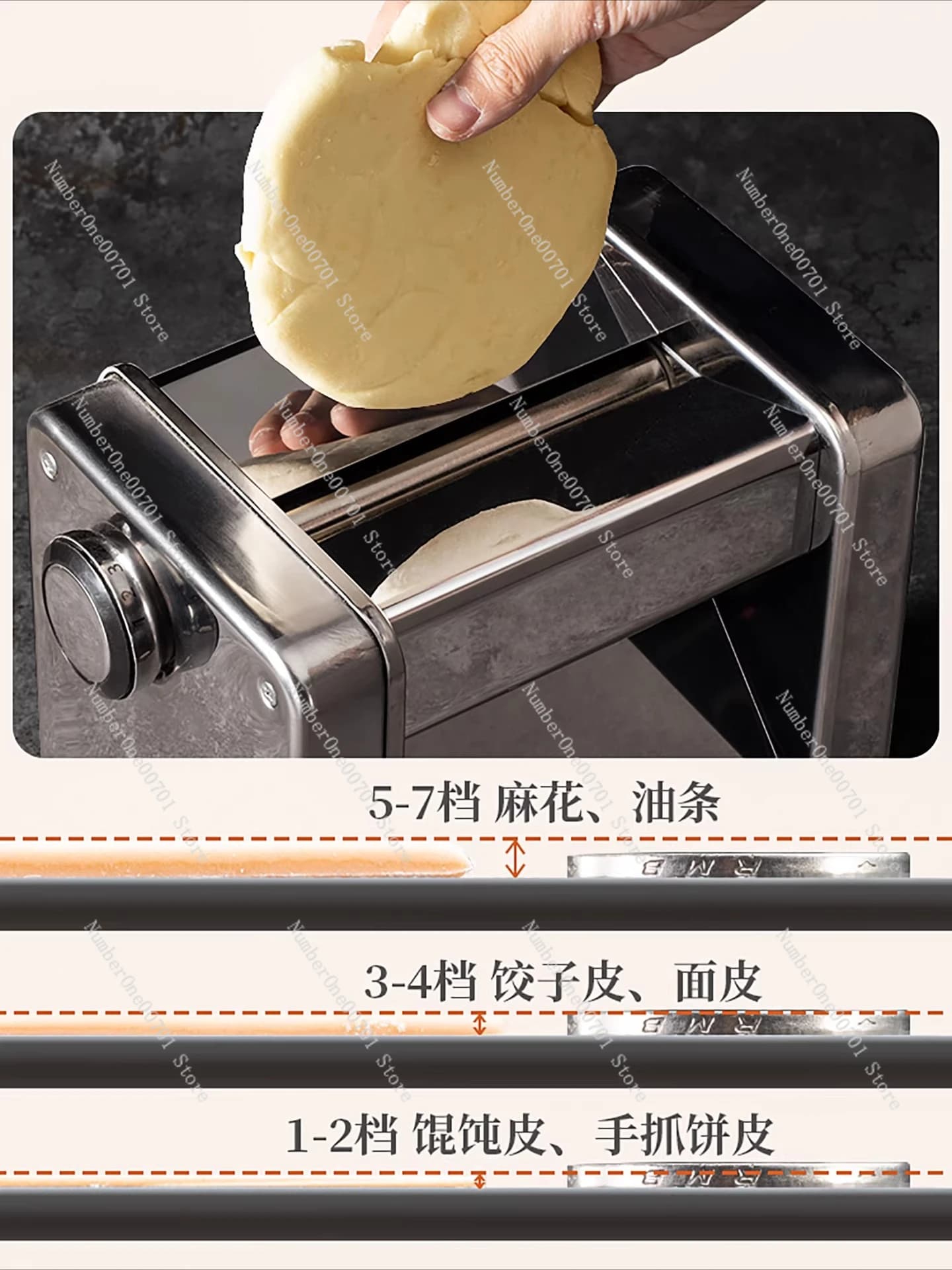 Macchina Elettrica per Fare la Pasta - Pressa per Pasta e Tagliapasta in Acciaio Inox per Uso Domestico