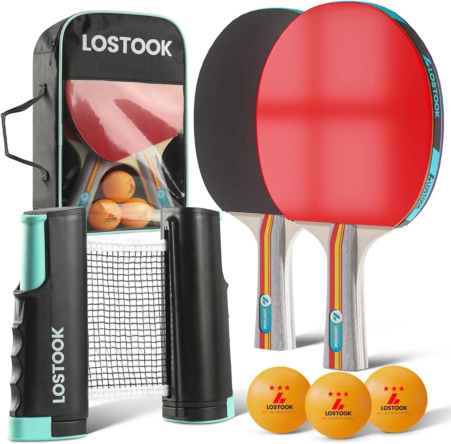 Pro Table Tennis Set: 2/4 Paddles, 3-Star Balls, Portable Net for Any Table, Home/Outdoor Games