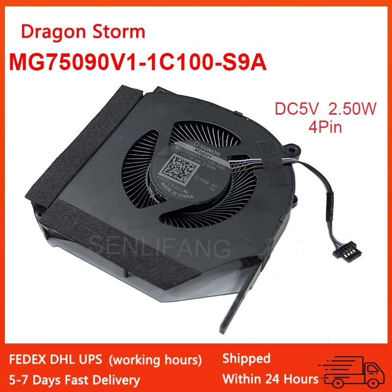 Nuovo Per Sunon MG75090V1-1C100-S9A DC5V 2.50W 4Pin THER7GM7Z0-1411 GM7ZG0M Ventola Di Raffreddamento Della CPU Del Computer Portatile