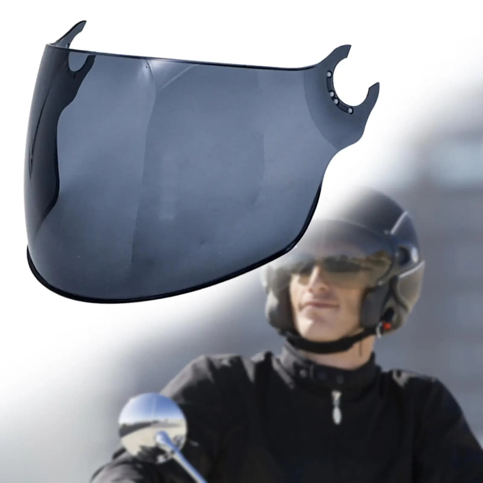 Visiera di Ricambio in Materiale PC per Caschi Moto, Accessori Trasparenti per Caschi Estivi