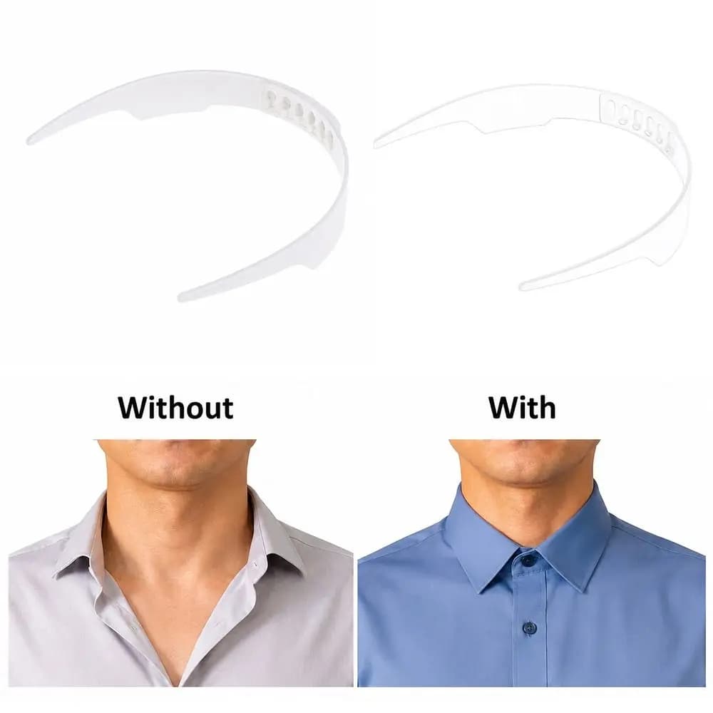 Adjustable Shirt Collar Support Shaper Collar Stays Bundle Kit Slick Shirt Anti-roll Fixed Shaper Collar Stays