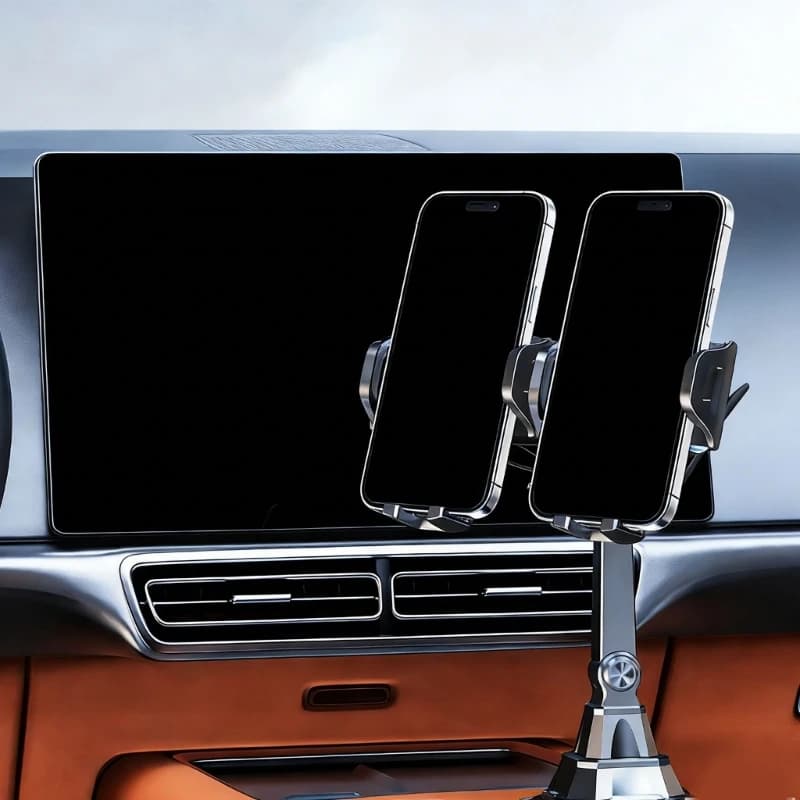Supporto per telefono portabicchieri da auto regolabile per rotazione e inclinazione 360 gradi