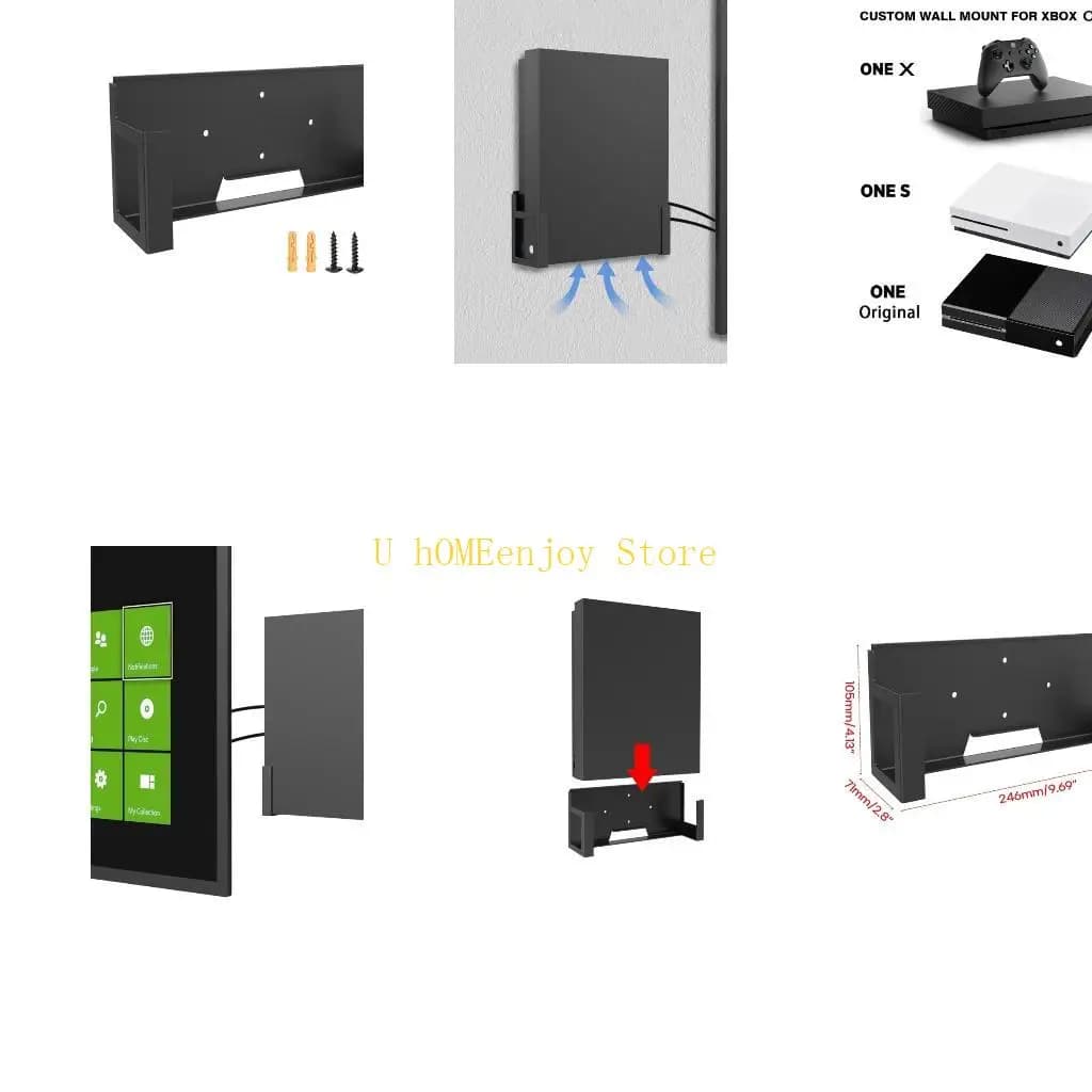 B0KF Supporto verticale portatile Staffa stoccaggio a parete Console da gioco Supporto salvaspazio Organizzatori display X
