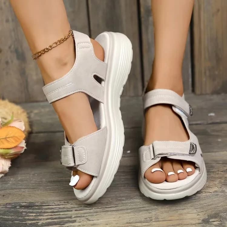 Sports Sandals Women's 2026 New Summer Wedge Heel Light Velcro Large Size Slippers Women Spot Wholesale