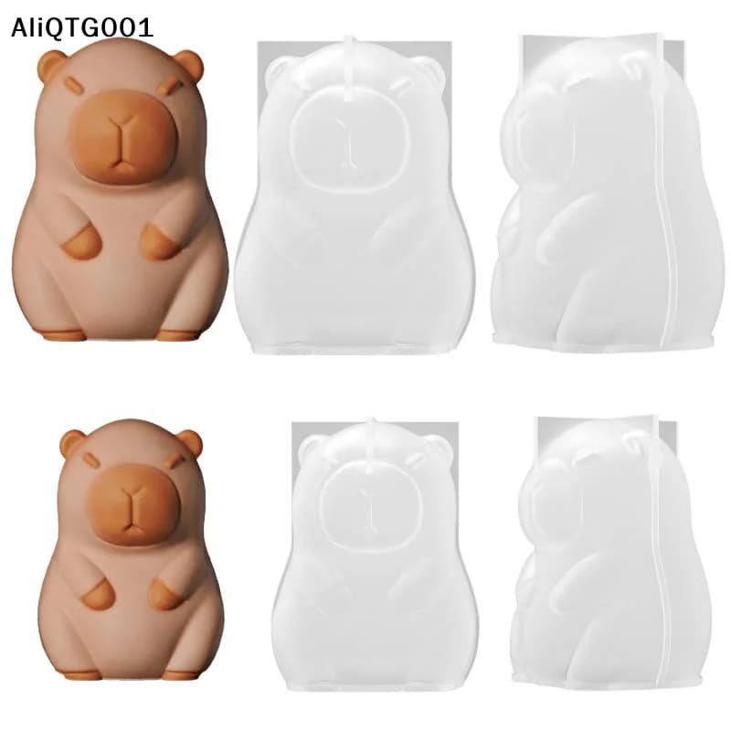 Stampo in Silicone 3D a Forma di Capibara per Mousse, Gelato e Candele