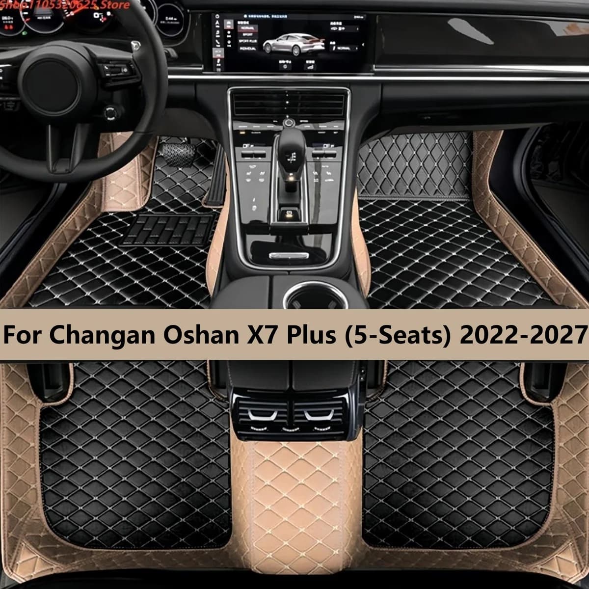 Tappetini Auto per Changan Oshan X7 Plus (5 Posti) 2022 2023 2024 2025 2026 2027, Tappeti per Auto, Accessori per Interni