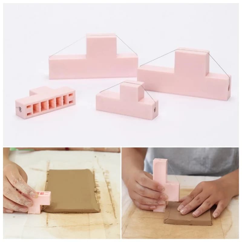 Corner Cutting Tools for Ceramic Clay Shaped T Rose 30/45/60 Degrees Beveled Cutting Line Mud Tools for Mud Panel Molding