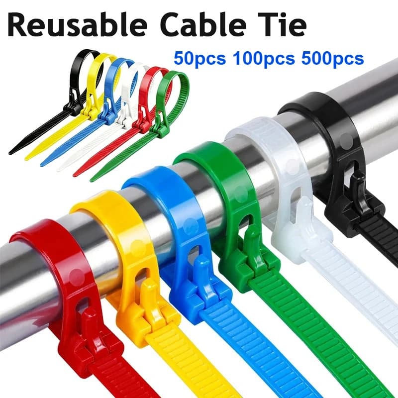 50-500pcs 3.6*150 Plastic Reusable Cable Zip Tie Nylon May Wrap Straps Ties Slipknot Loose SlipknotRecycle Organizer Detachable