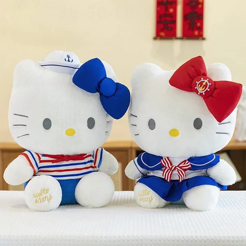 65 cm Sanrio Kawaii Hello Kitty peluche bambola di pezza di grandi dimensioni per bambini compleanno regalo di Natale carino serie Navy KT bambola regalo ragazze