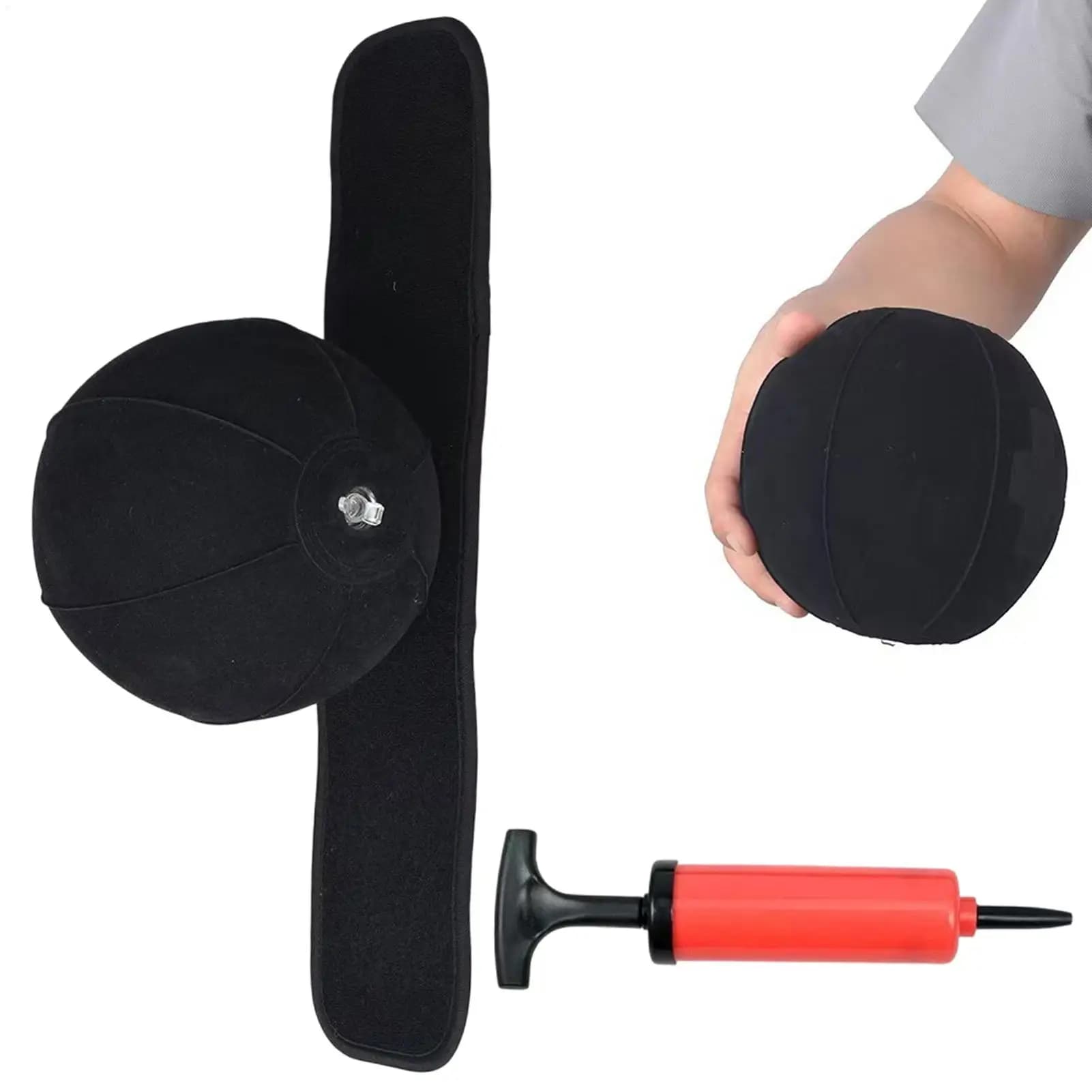 Attrezzo per l'allenamento dello swing da golf regolabile con palla gonfiabile, bracciale per allenamento del golf per uso interno ed esterno