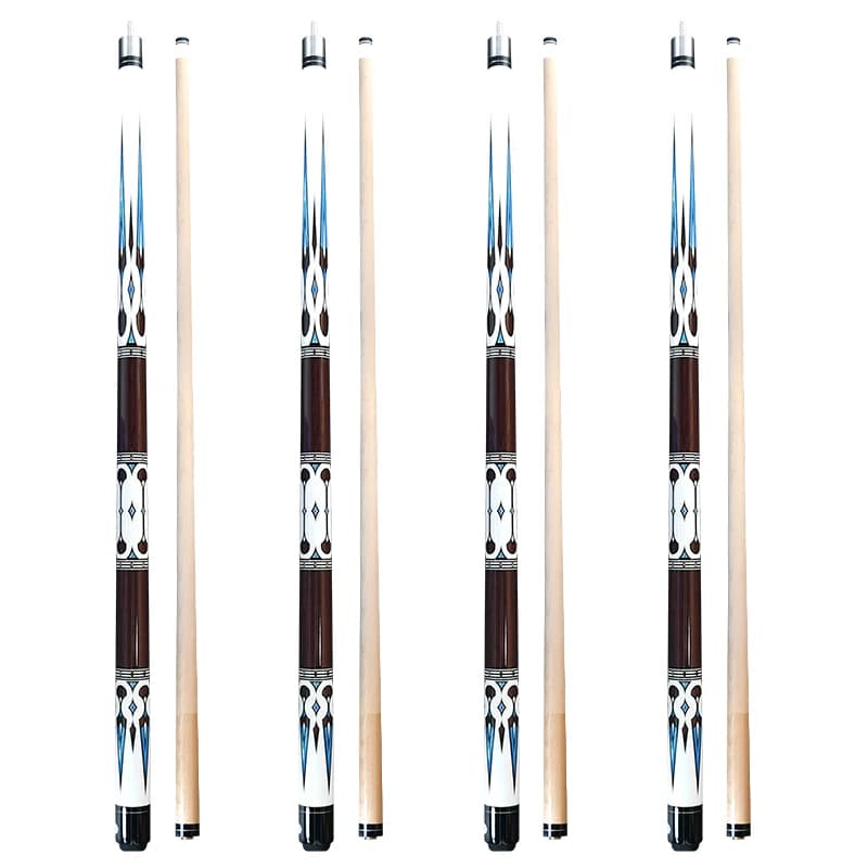 Prodotto di successo Torpsports Factory Direct Stecca da biliardo in due pezzi da 58 pollici in legno di betulla con stampa UV, giunto in acciaio inossidabile, punta da 12,5 mm, leggera