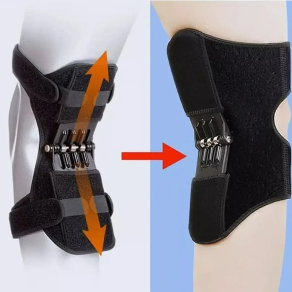 2 pezzi supporto per ginocchio antiscivolo supporto per ginocchio regolabile supporto articolare ginocchiera rimbalzo stabilizzatore di forza a molla traspirante