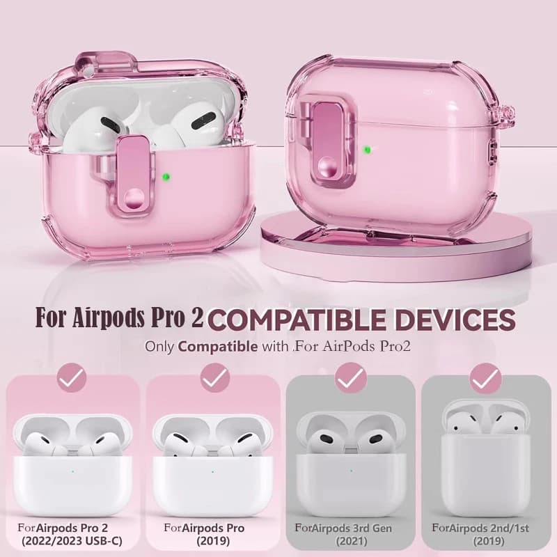 Transparent case for AirPods Pro 2 3 1 4th Anti-fall headphone case AirPods Pro 2 2nd Pro 2 2nd Pro2 Wheelchairs with cord