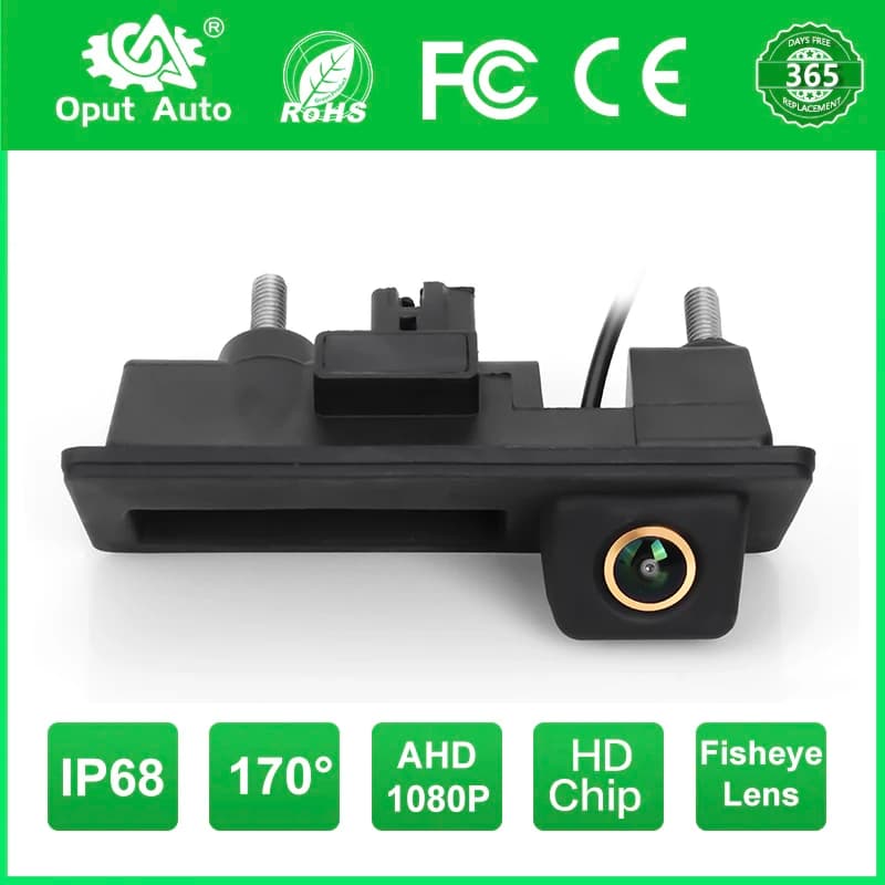 AHD 1080P 170 ° Auto Vista Posteriore Tronco Maniglia Della Macchina Fotografica Per Volkswagen VW Passat Golf Polo B6 B7 Jetta Tiguan Touareg Audi A3 A4 A5 A6