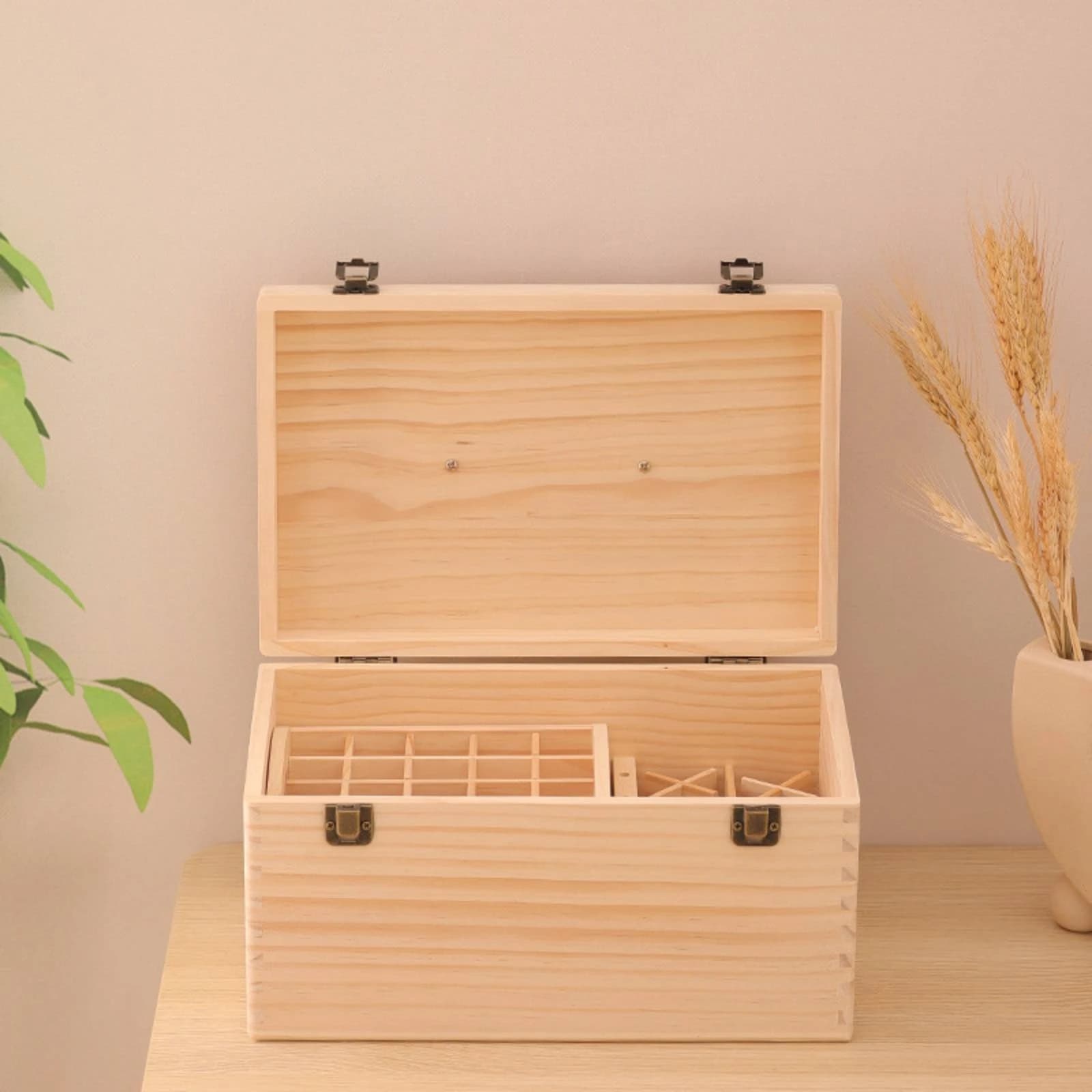 Essential Oil Organizer with Dividers Portable Essential Oil Storage Box Bottle Holder Elegant Simple for Aromatherapists