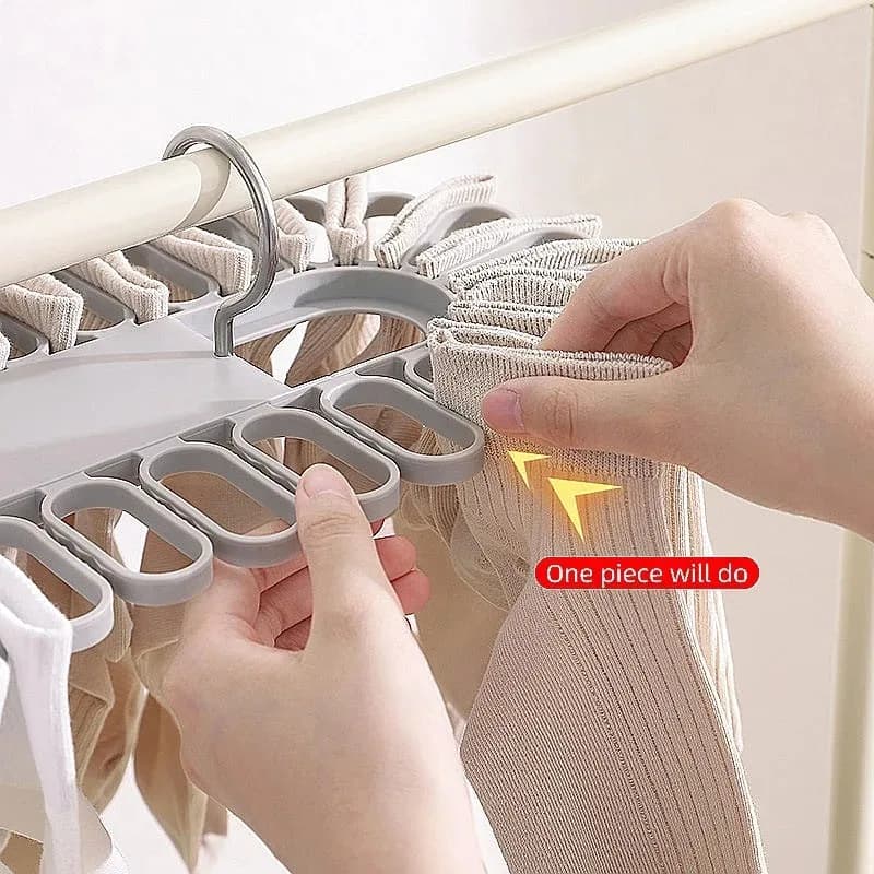 Japanese Foldable Sock Lingerie Drying Rack Multifunctional Towel Underwear Hanger Clips