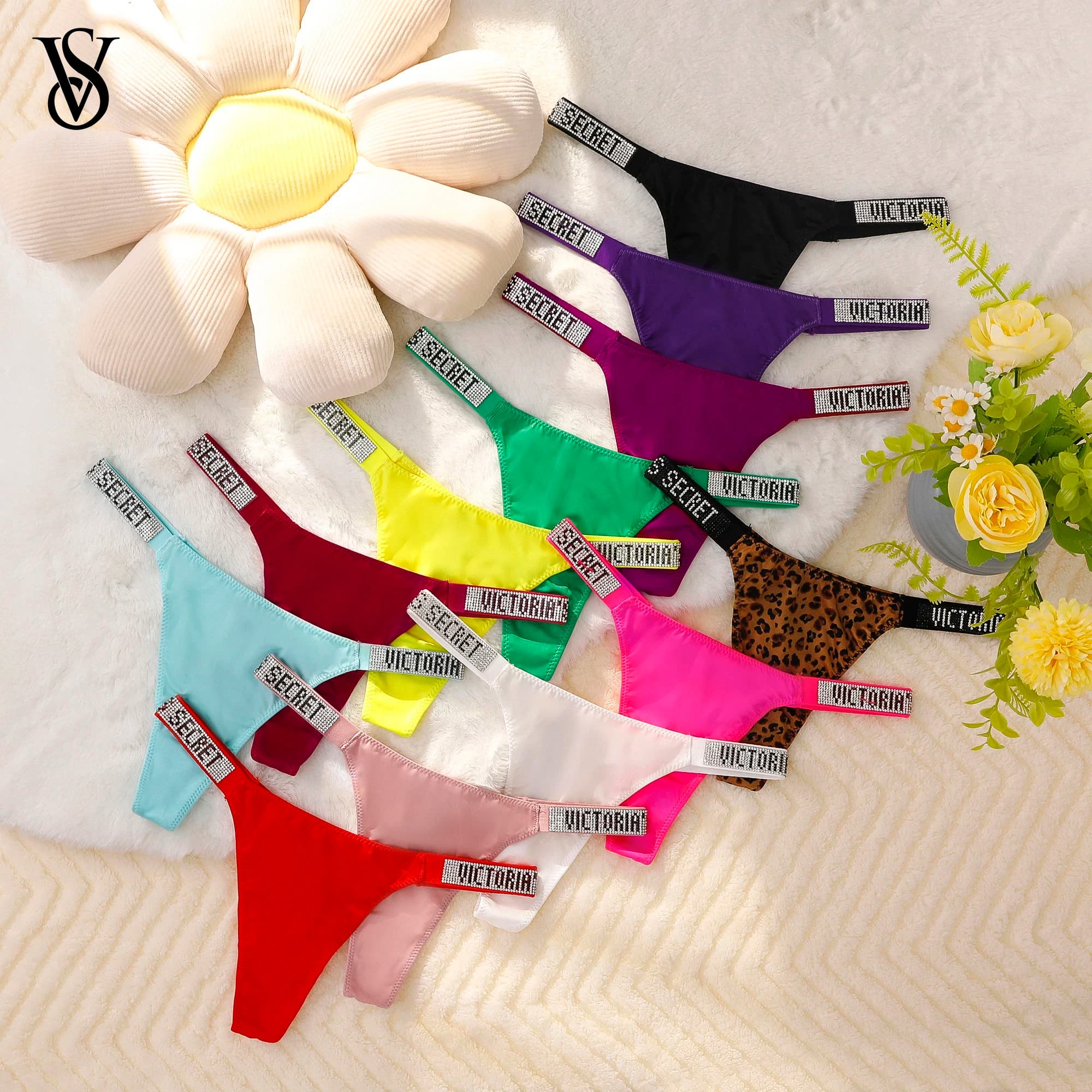 Victoria's Secret Breathable Panty High Waist Underwear Lingerie VS Sexy Women Panties Seamless Lace Thongs Comfortable