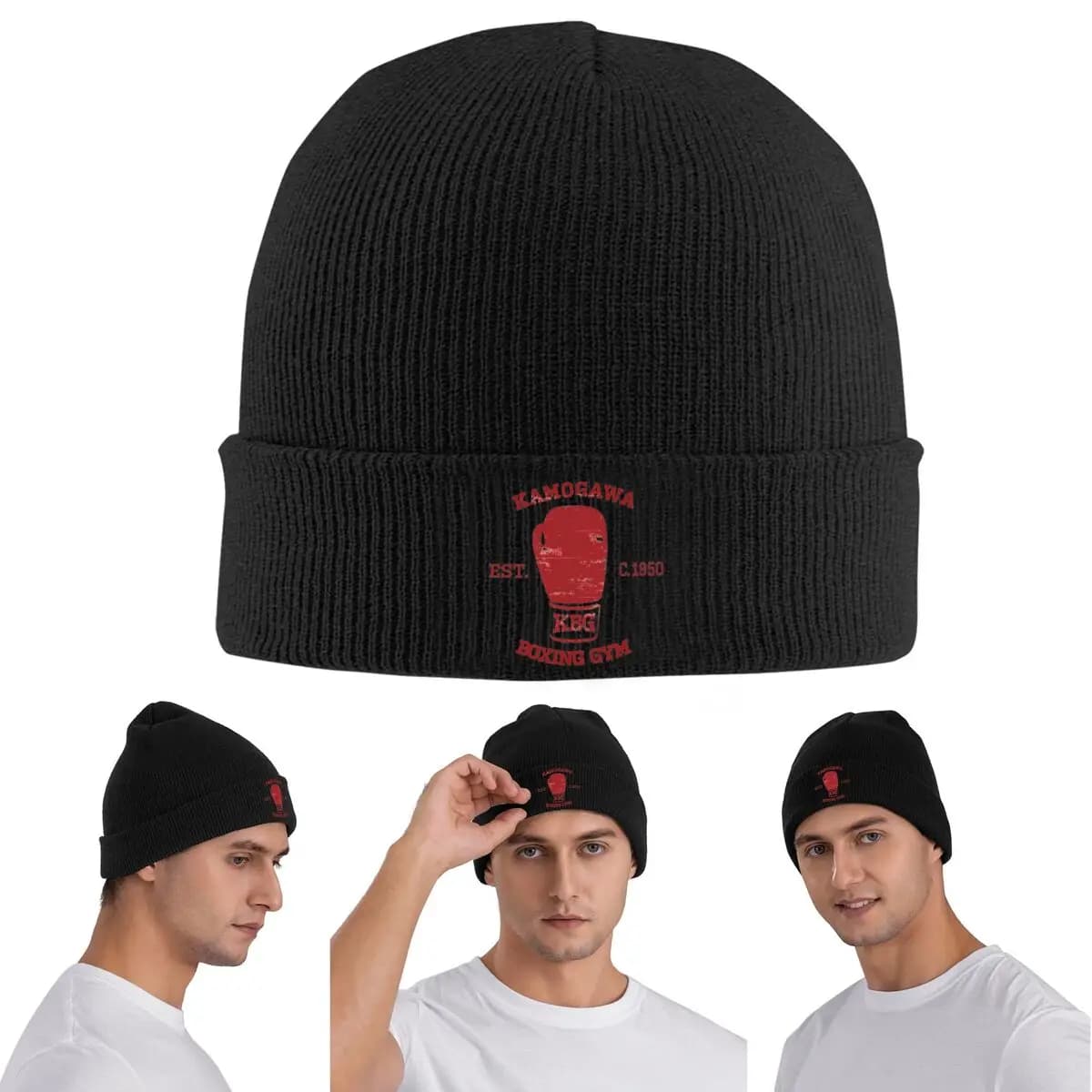 Hajime No Ippo Anime Kamogawa Boxing Warm Knitted Cap Winter Knit Bonnet Hat Skullies Beanies Hip Hop Caps for Unisex