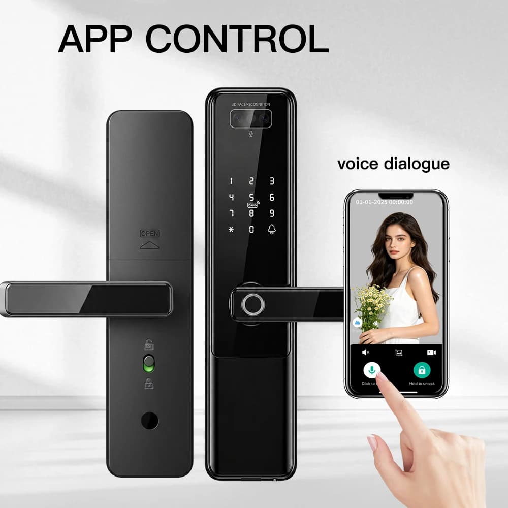 Tuya Smart WiFi Door Lock supports 3D face recognition palm print recognition fingerprint recognition remote unlocking via APP
