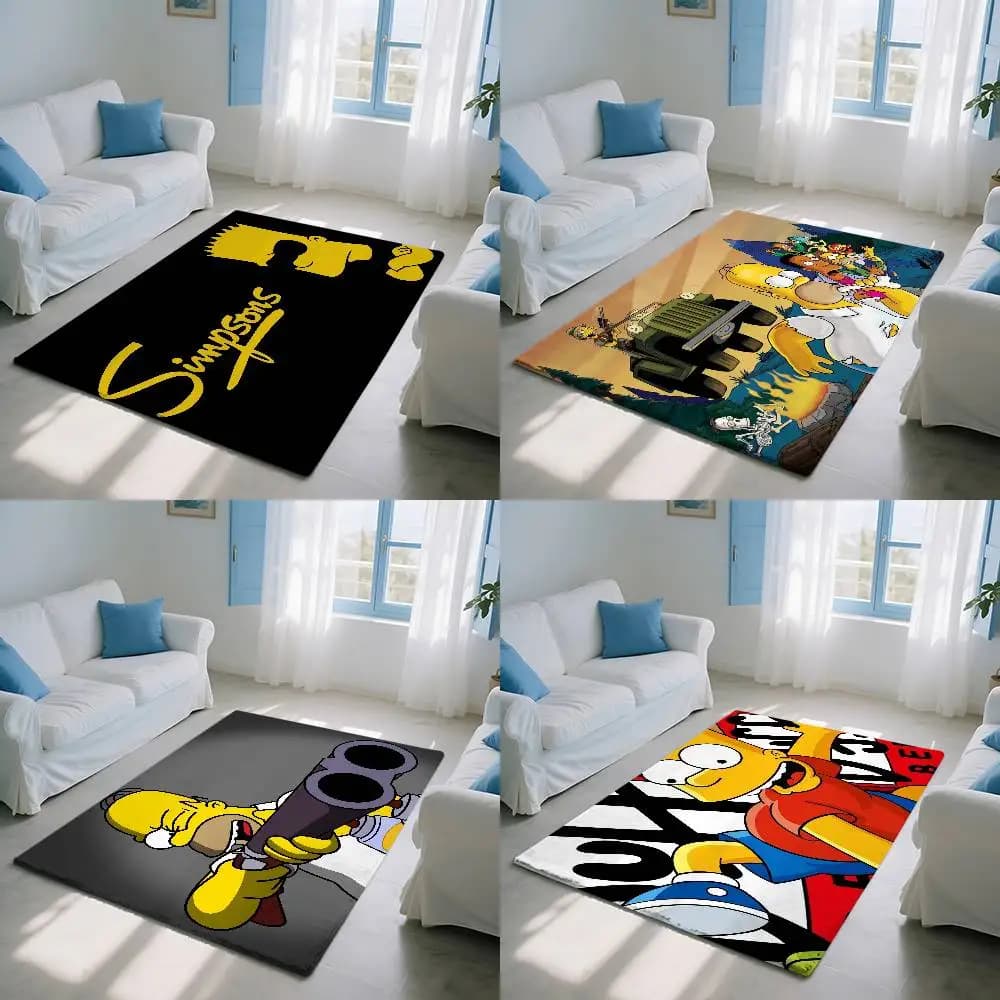 Funny S-Simpsons Floor Mat Bathroom Absorbent Mat Simple Door Dirt-resistant Mat Home Kitchen Mat Foot Mat Entry Mat