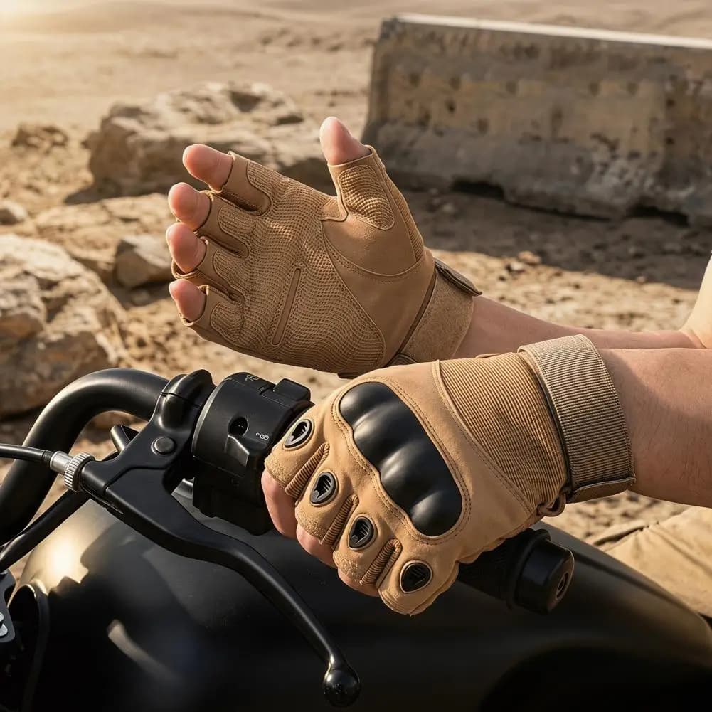 Guanti da uomo antiscivolo con palmo imbottito per moto, ciclismo, fitness, sollevamento pesi, sport all'aria aperta, guanti da allenamento traspiranti